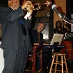 Marcus Blowing with Pianist Bill Meyer and Bassist Marion Hayden Looking On