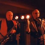 Franz Receiving The Man of The Year Award from Van Young at the Elkhart Jazz Festival 1996