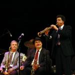 Ed Bagatini (trom), Yves  Francois (tpt) and Eric Schneider (soprano sax)
(photo credit:  Karla Schley)