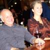 Owners of the Wood Fire Italian Trattoria, Larry Seurynk and his lovely wife, enjoy the music